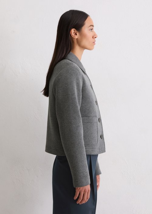 Jersey jacket regular — Warm Granite Melange