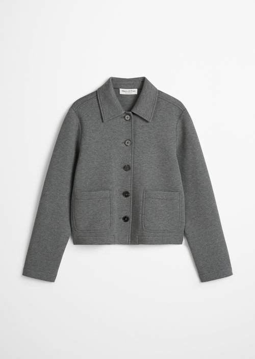 Jersey jacket regular — Warm Granite Melange