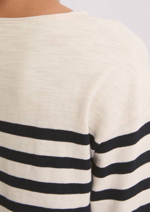 Camiseta de manga larga a rayas Dark Blue en vista detallada