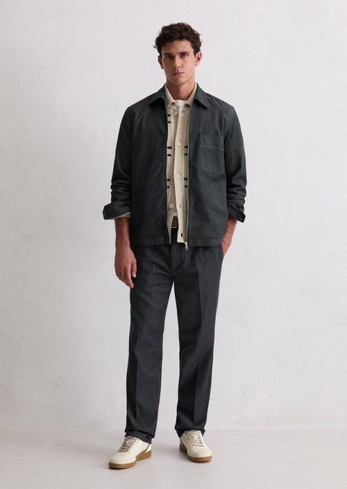 Marc O'Polo Broek model Bunkris recht, Heren, blauw, 31/34, 97% Katoen, 3% Elasthaan