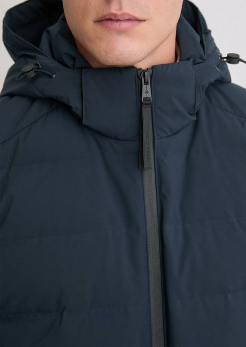 Daunenjacke MOP x Function regular Dark Navy in Detailansicht