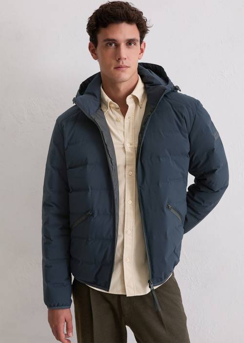 Daunenjacke MOP x Function regular Dark Navy in Frontalansicht