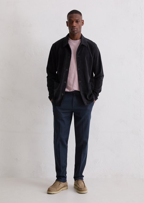 Marc O'Polo Chino model Osby taps toelopend, Heren, blauw, 29/32, 58% Katoen, 40% Lyocell, 2% Elasthaan