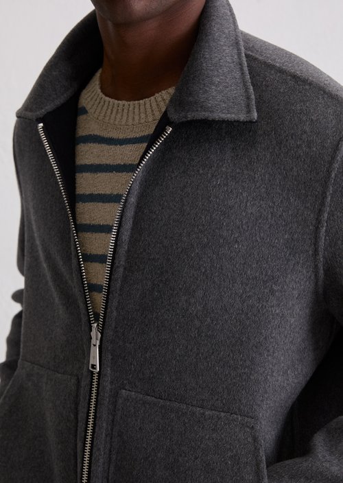 Reversible wool jacket regular — Dark Navy