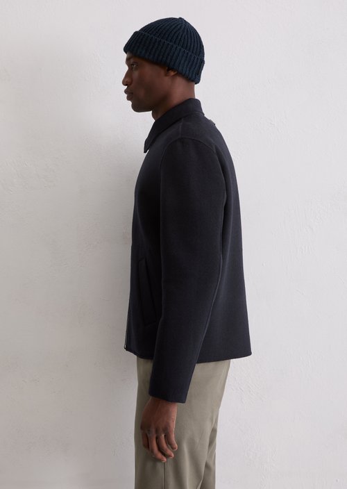 Reversible wool jacket regular — Dark Navy
