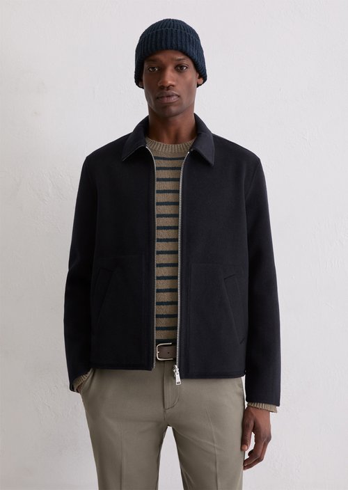 Reversible wool jacket regular — Dark Navy