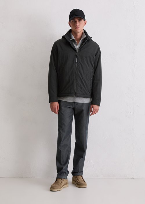 Lightly padded regular jacket — Black