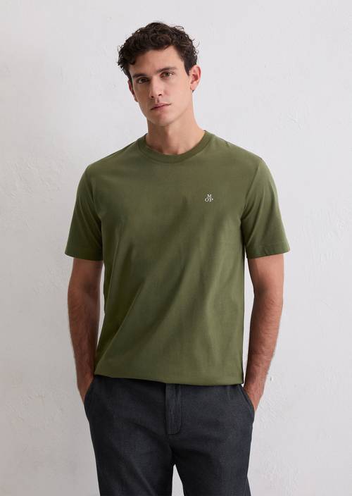 Basic regular T-shirt Dried Herb in front view