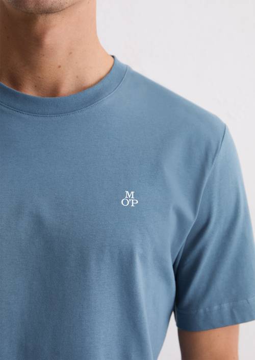 Basic regular T-shirt Stormy Blue in detail view