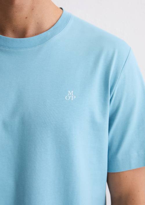 Basic regular T-shirt Blue Dawn in detail view