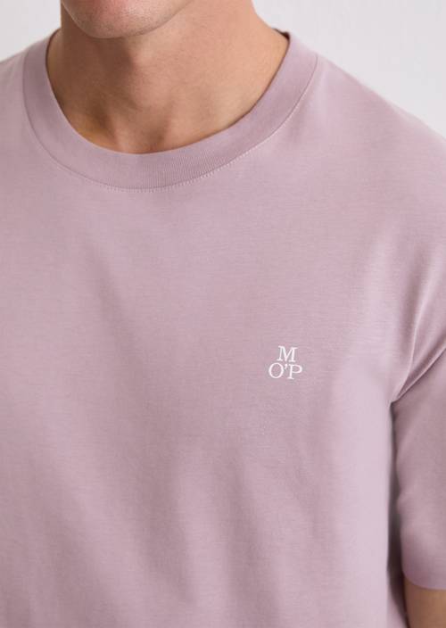 Basic regular T-shirt Violet Mauve in detail view