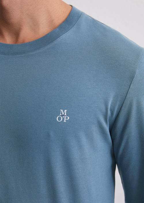 Longsleeve shaped Stormy Blue in detail view