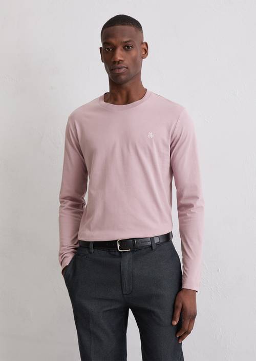 Longsleeve shaped Violet Mauve in front view