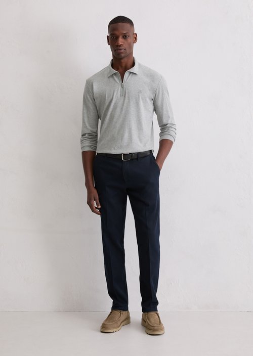DfC polo shirt jersey regular — Cloudy Grey Melange