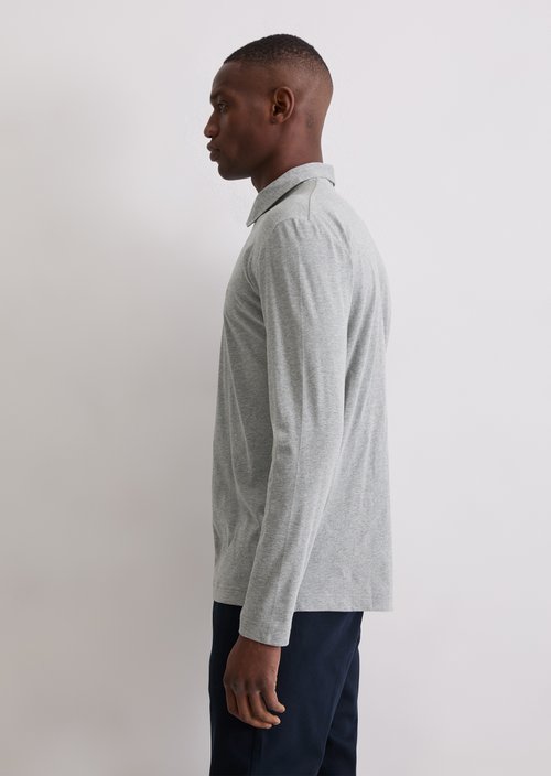 DfC polo shirt jersey regular — Cloudy Grey Melange