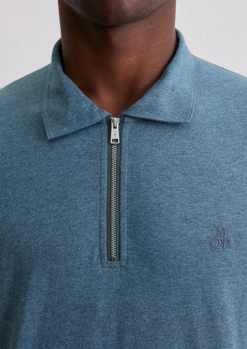 DfC polo shirt jersey regular Stormy Blue en vista detallada