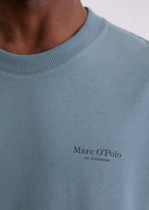 DfC T-shirt relaxed Stormy Blue in detailaanzicht