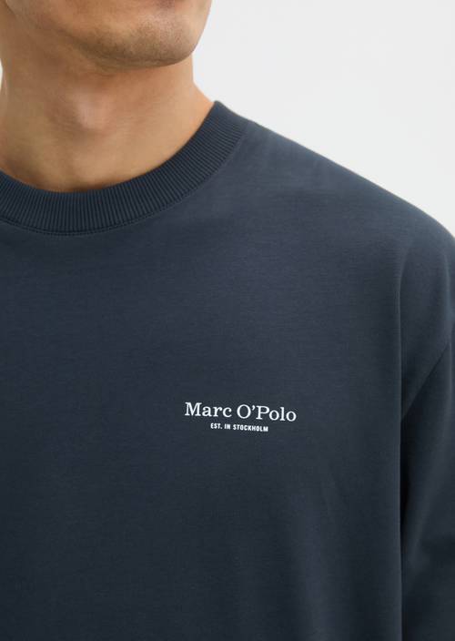 Relaxed longsleeve Dark Navy in detail view