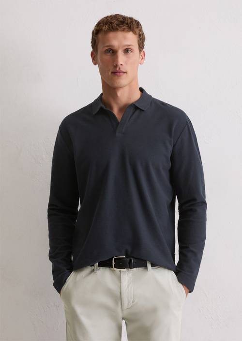 DfC Ottoman polo shirt Dark Navy in front view