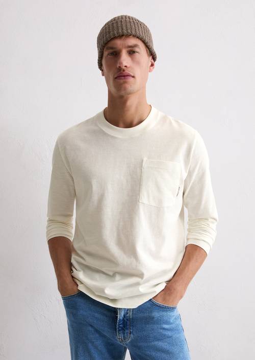 DfC Longsleeve regular Silky White en vista frontal