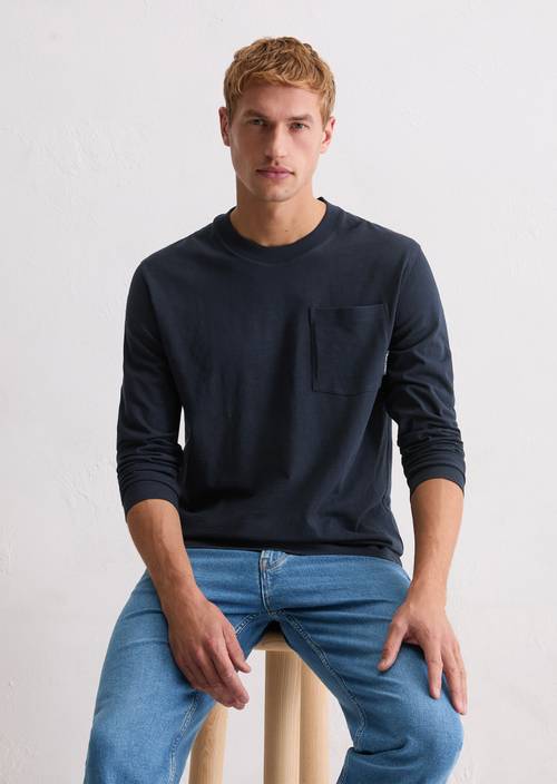 DfC Longsleeve regular Dark Navy en vista frontal