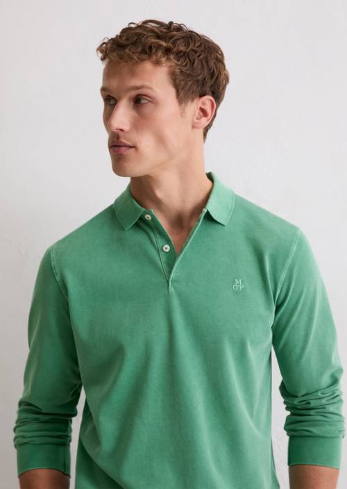 Longsleeve regular Botanical Green in Frontalansicht