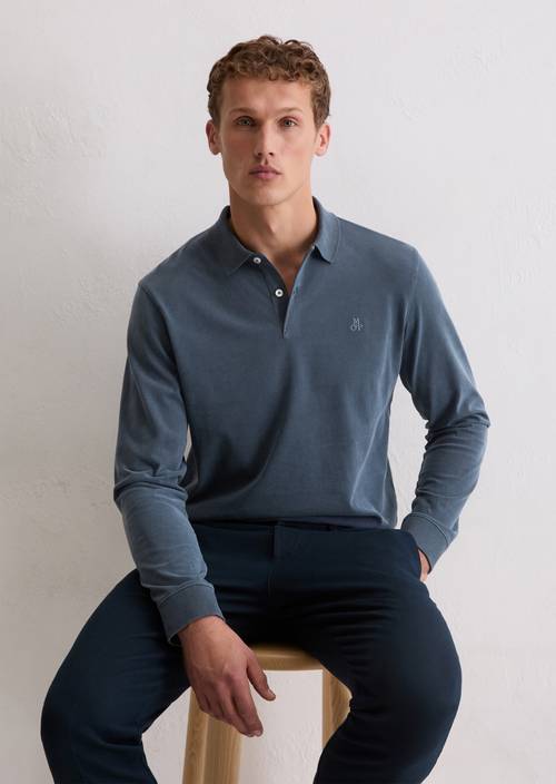 Longsleeve regular Dark Navy in Frontalansicht