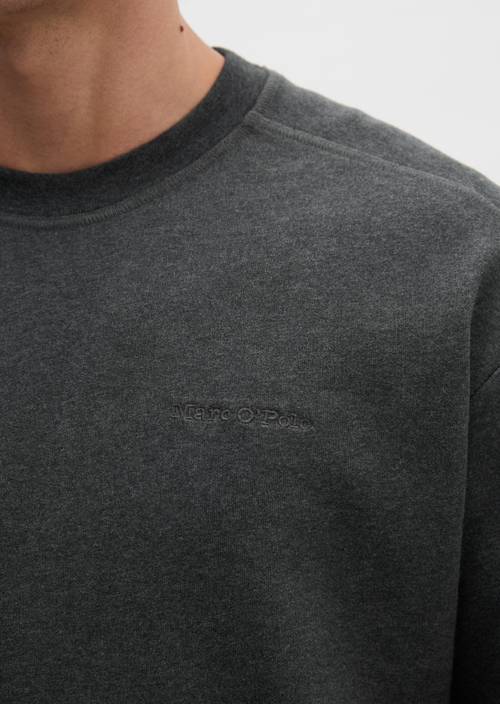 Sweat-shirt ample Dark Grey Melange en vue détaillée