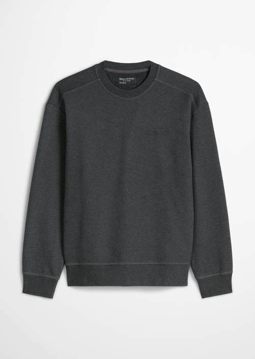 Relaxed sweatshirt Dark Grey Melange in vrijstaande weergave zonder model