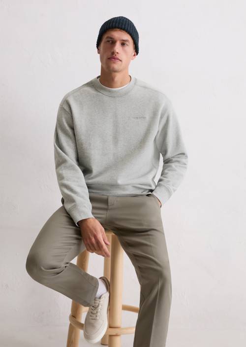 DfC Sweatshirt relaxed Cloudy Grey Melange in Frontalansicht