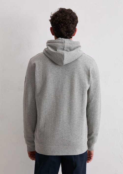 DfC hooded sweat jacket regular — Cloudy Grey Melange