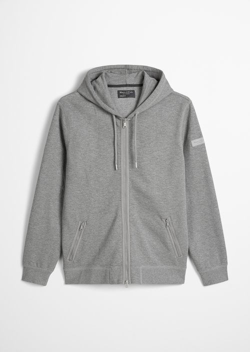 DfC hooded sweat jacket regular — Cloudy Grey Melange
