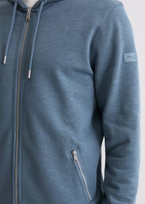 DfC hooded sweat jacket regular Stormy Blue in detail view
