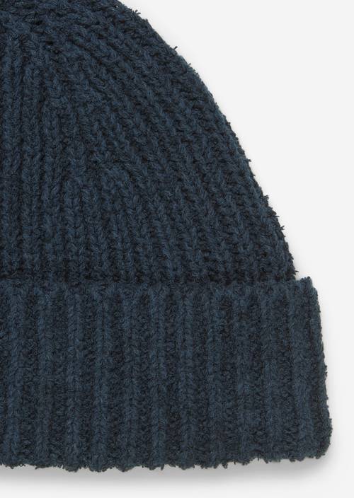 Bonnet tricoté en bouclette Dark Navy - Image du produit 2