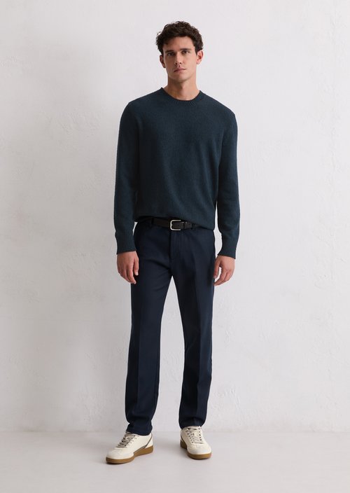 Bouclé sweater regular — Dark Navy
