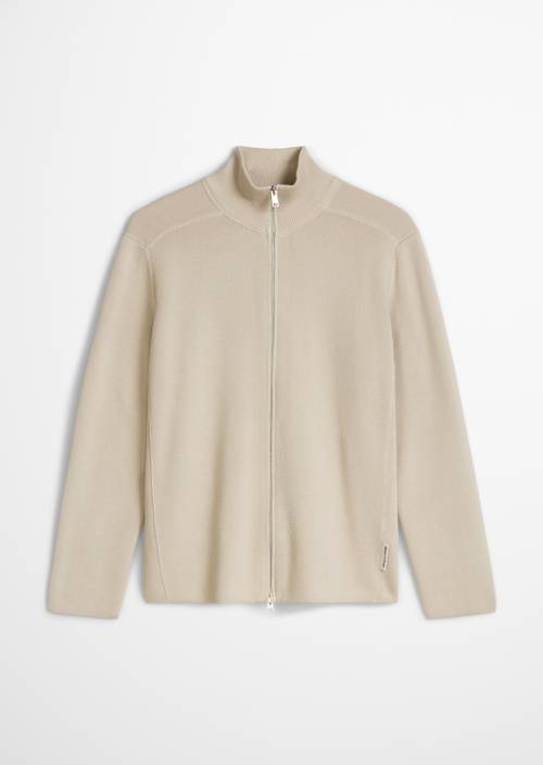 Cardigan zippé regular Grey Silk en vue isolée sans mannequin