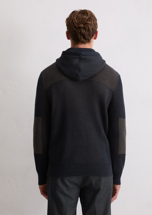Hooded cardigan regular — Dark Navy