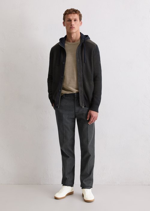 Hooded cardigan regular — Dark Navy