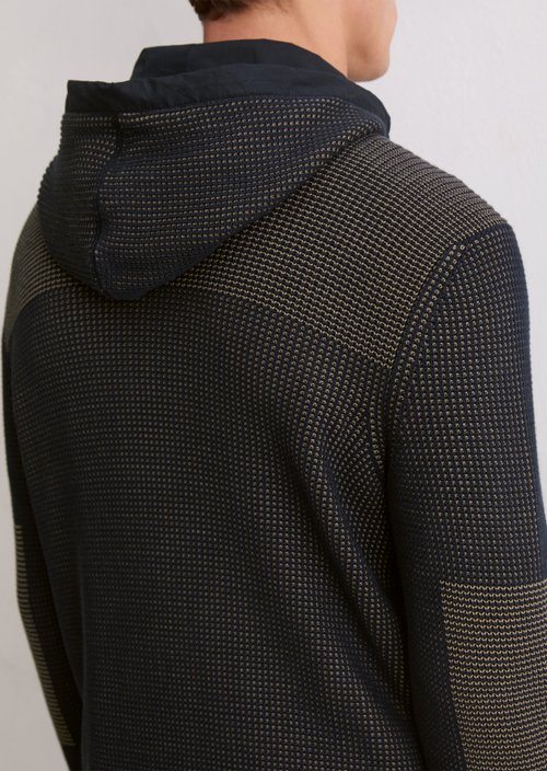 Hooded cardigan regular — Dark Navy