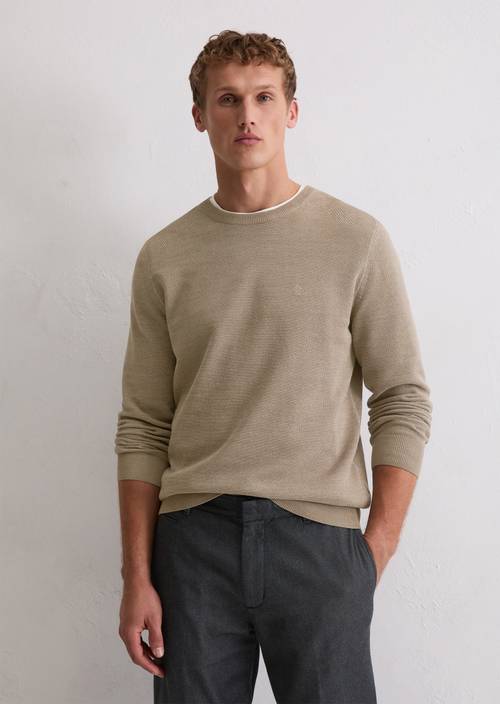 Pullover regular Light Brown Melange in Frontalansicht