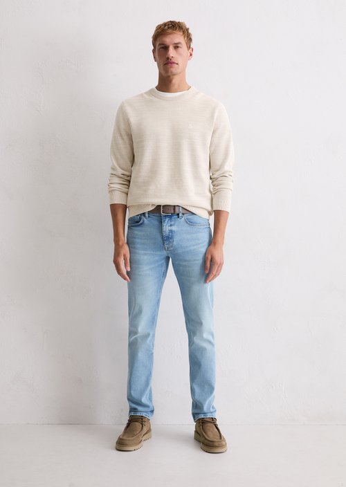 Sweater regular — Light Beige Melange