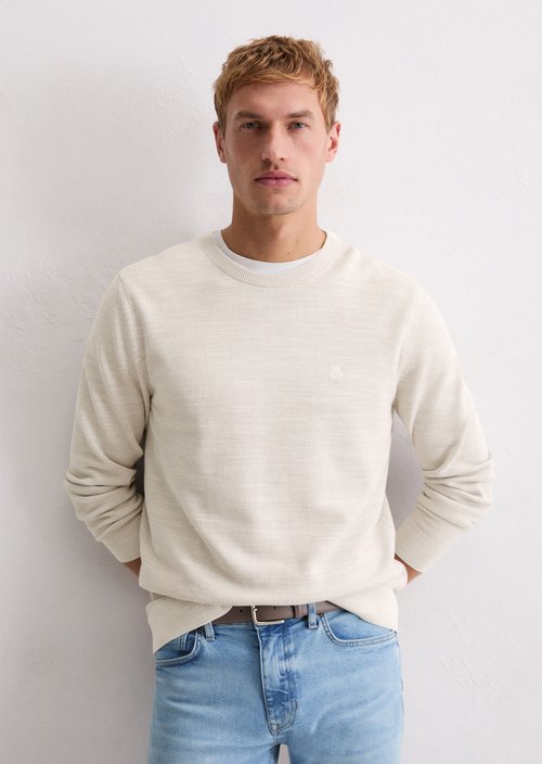 Sweater regular — Light Beige Melange