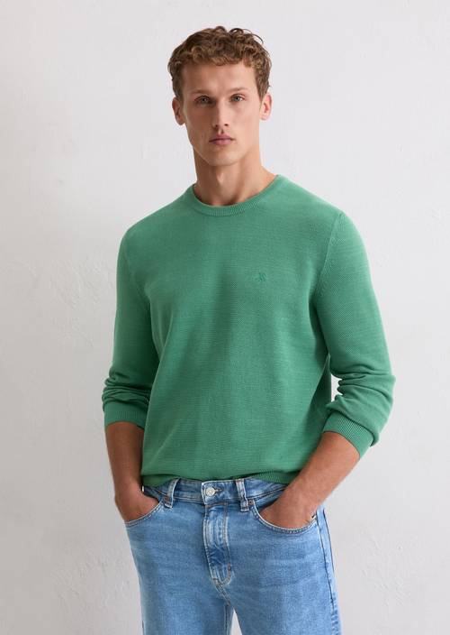 Pullover regular Botanical Green in Frontalansicht