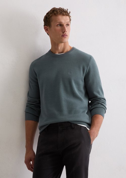 Smooth Fleece Polo Pullover 'Tobacco' main image 0