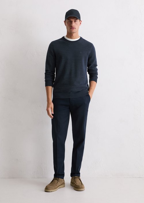 Sweater regular — Dark Blue Melange