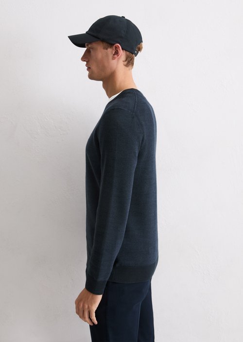 Sweater regular — Dark Blue Melange