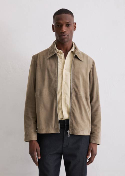 Leather jacket regular Pavestone in front view