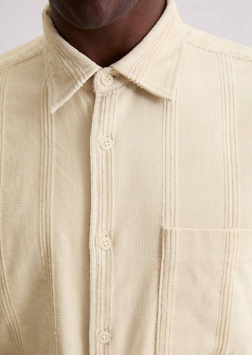 Corduroy shirt regular Light Oat in detail view