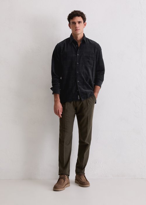 Corduroy shirt regular — Dark Navy