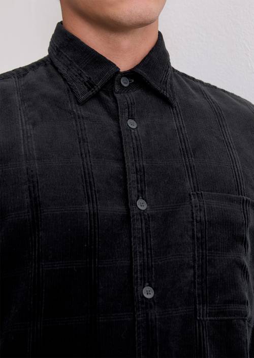 Corduroy shirt regular Dark Navy in detail view
